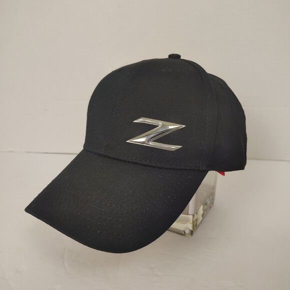 Rare Nissan Z Logo Hat Black Red Adjustable Cap Metal Emblem 350Z 370Z JDM - Picture 1 of 7